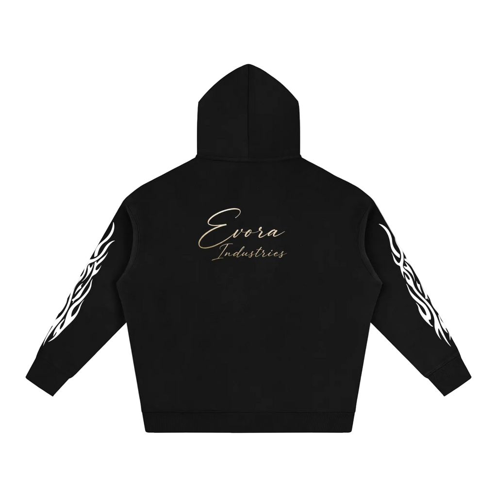 Evora Industries Oversized Hoodie (Black/White Edition)