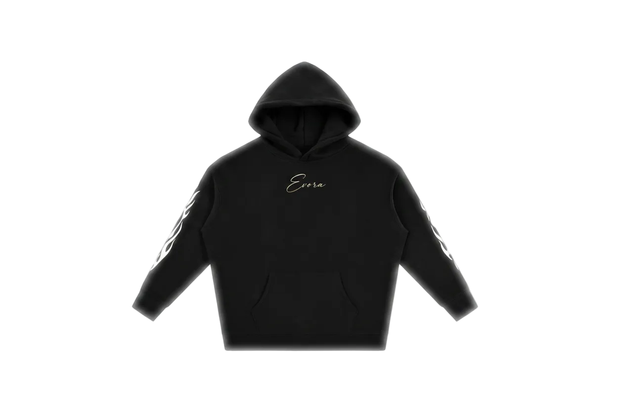 Evora Industries Oversized Hoodie (Black/White Edition)